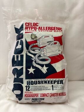 ORECK Celoc Hypoallergenic Filter System Bags 12 Bags 1 Motor Filter PKBB12DW